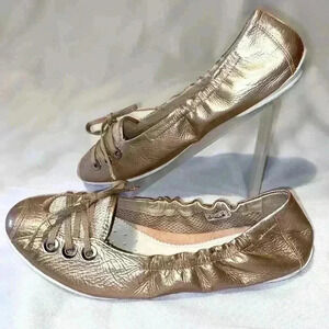 Geox Respira | Champagne Pink Lace-Up Ballet Flats | Size: 40 EU / 10 US